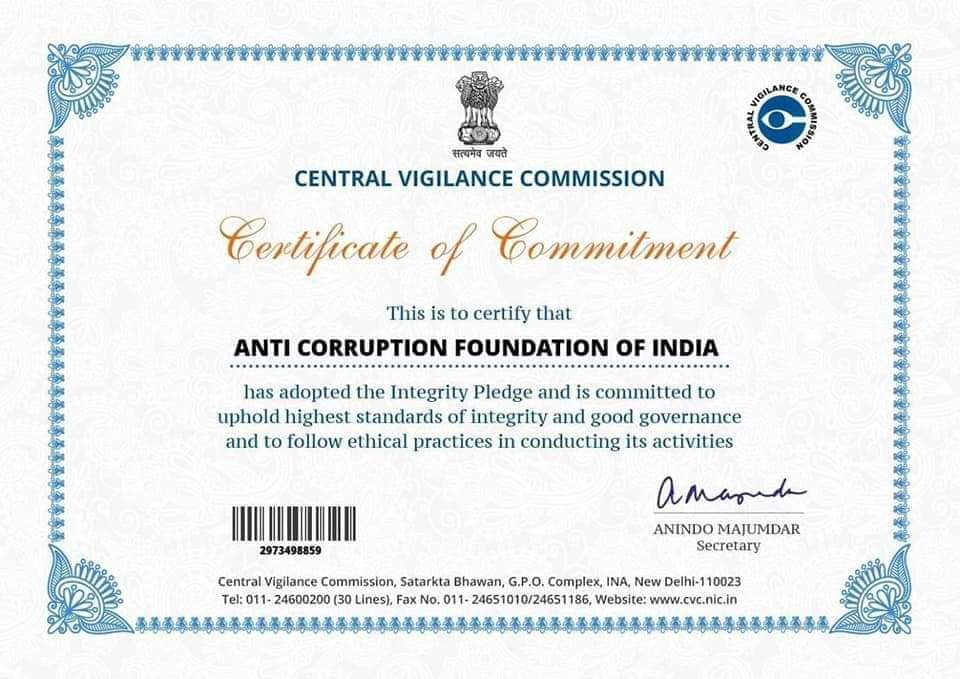 Home Anti Corruption Foundation Of India Awareness Against Corruption